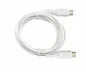 Preview: DINIC USB Typ C auf C Ladekabel, 2x USB Typ C Stecker, 60W, 3A, OD: 3.5mm, weiß, DINIC Box mit Euroloch, 1.5m